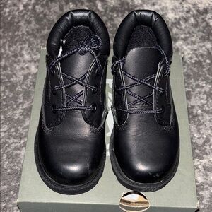 Timberland Black Leather Lace-Up Boots